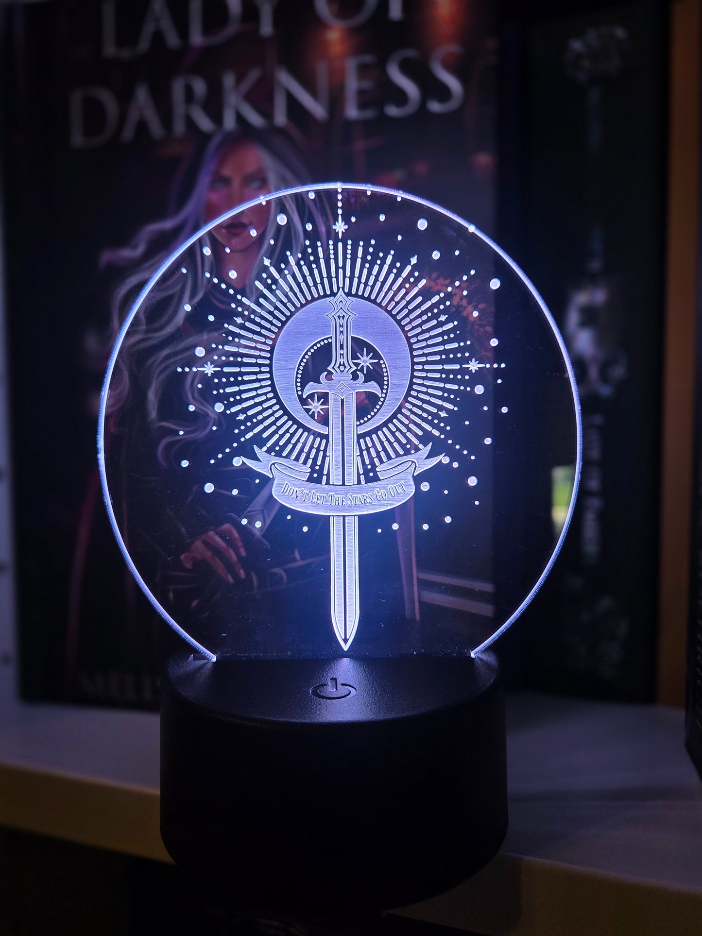 Multi-Color LED Light and Base "Don't Let The Stars Go Out"