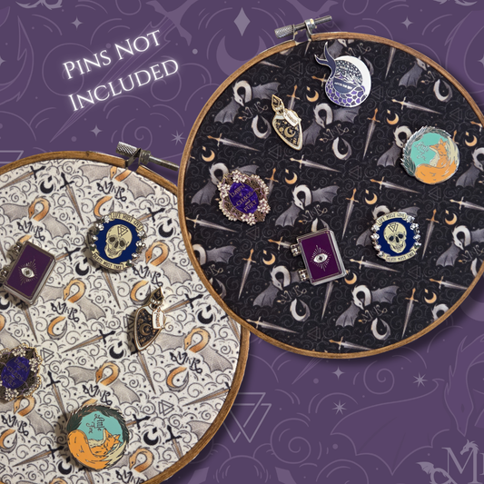 Canvas Pin "Board" 8" Embroidery Hoop - 3 Color Options