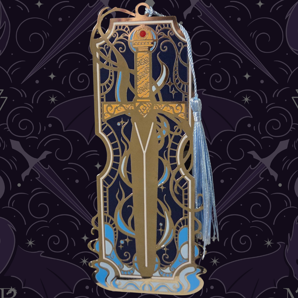 Lady of Darkness Metal and Enamel Bookmark