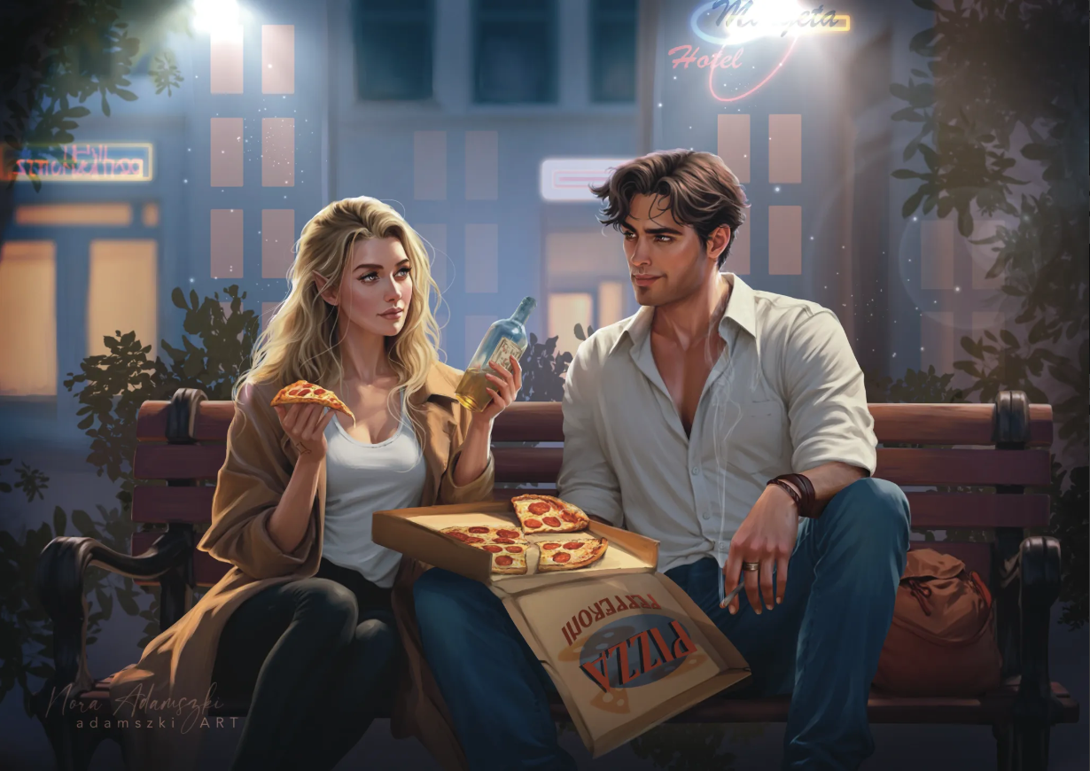 Pizza & Agaveheart Art Print (Tessa & Tristyn) Art Print