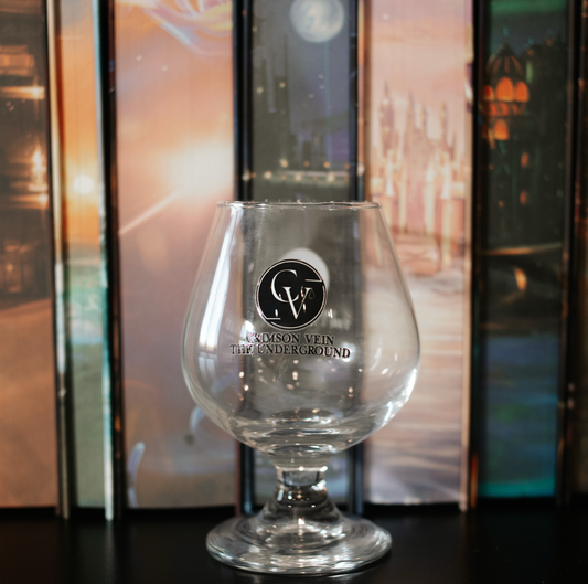 Crimson Vein Glass Brandy Goblet - Underground Treasure Box Extra
