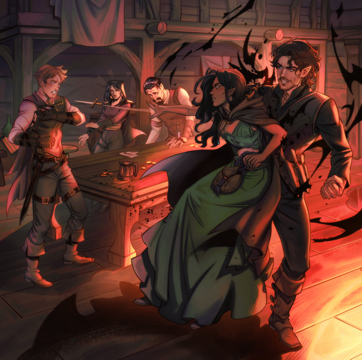 "Brawling for Bowls" Razik & Kailia Art Print