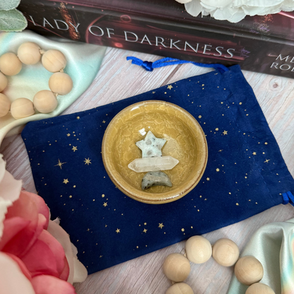 2" Crystal Offering Bowl and 3 Crystals (Assorted colors)