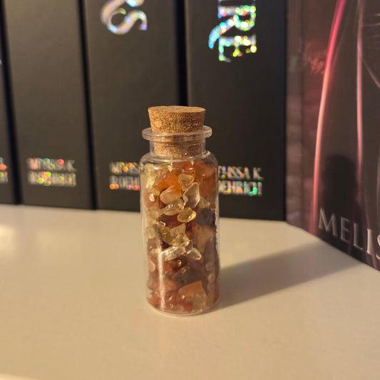 Crystal Intention Jar - Citrine and Carnelian (Solstice Box Leftover)