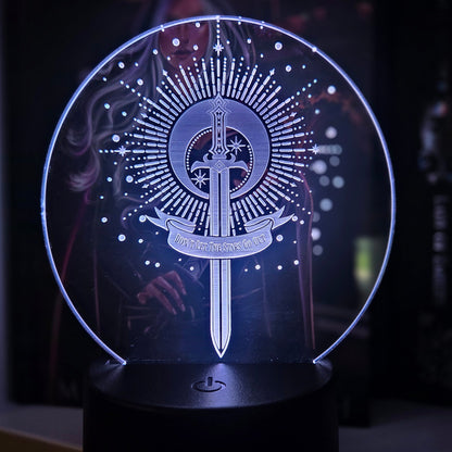 Multi-Color LED Light and Base "Don't Let The Stars Go Out"