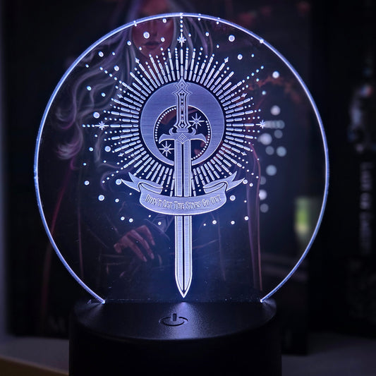 Multi-Color LED Light and Base "Don't Let The Stars Go Out"