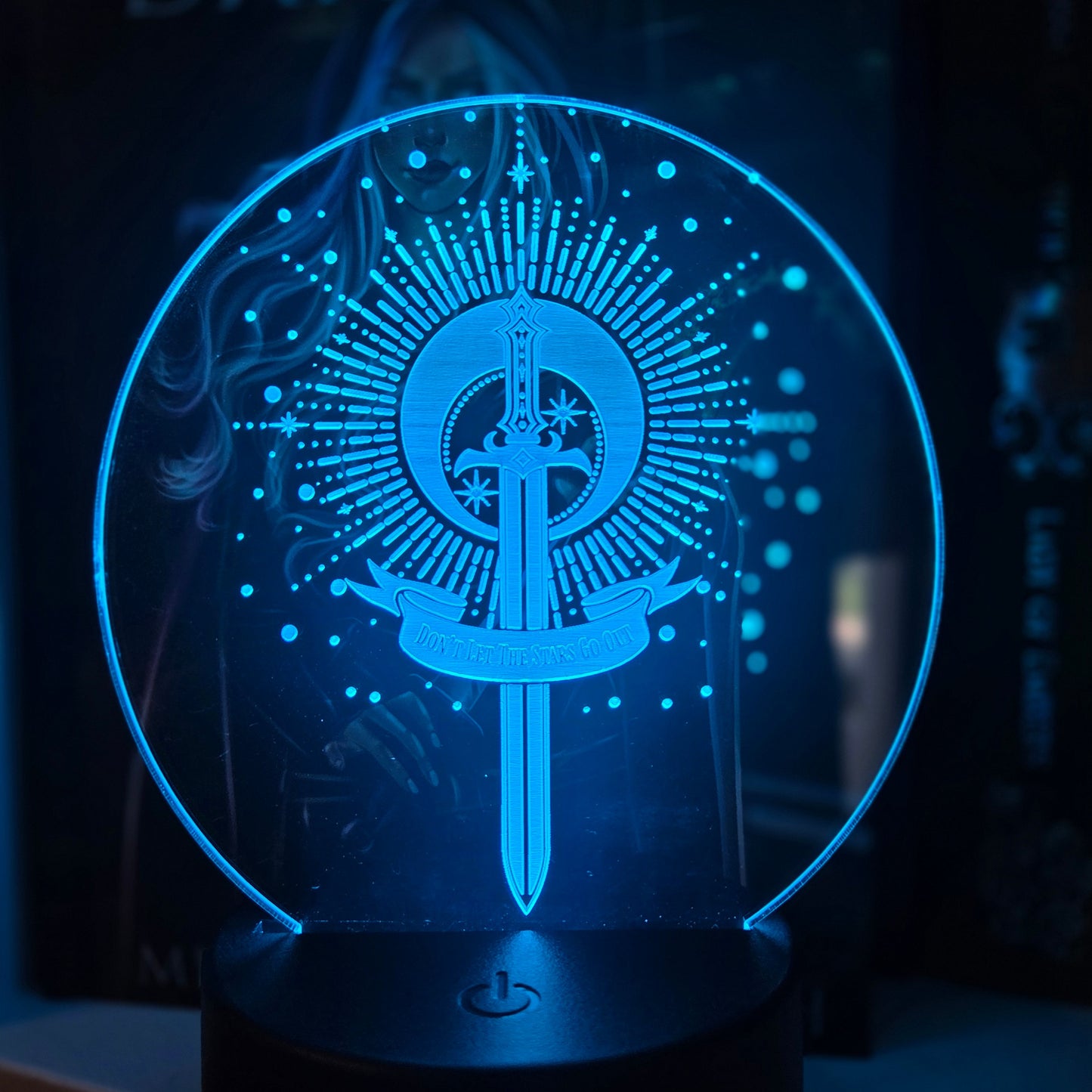 Multi-Color LED Light and Base "Don't Let The Stars Go Out"