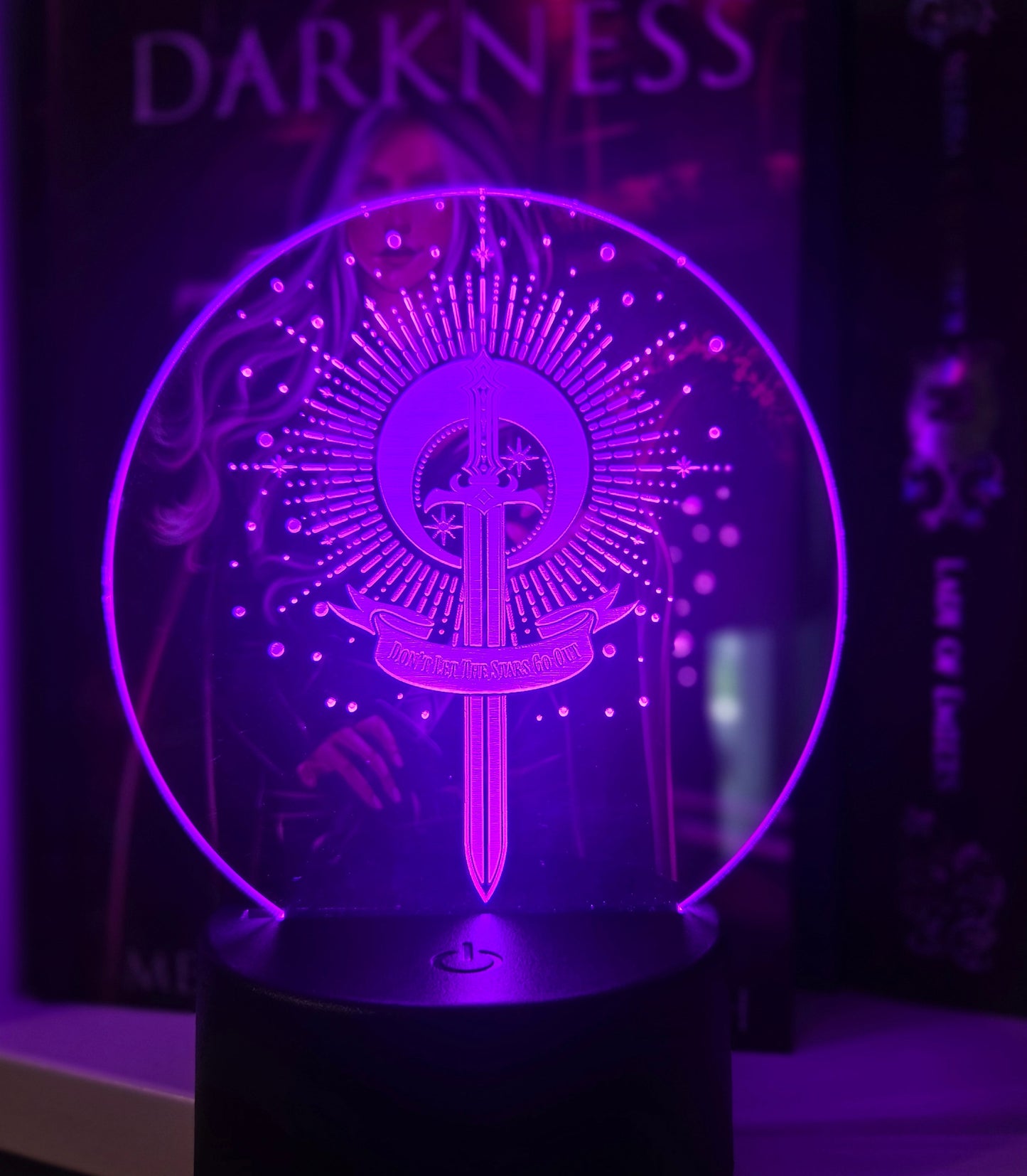 Multi-Color LED Light and Base "Don't Let The Stars Go Out"