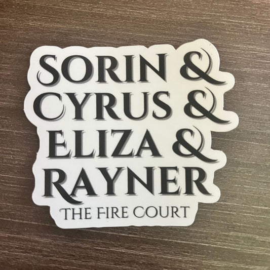 Fire Court Crew Sticker