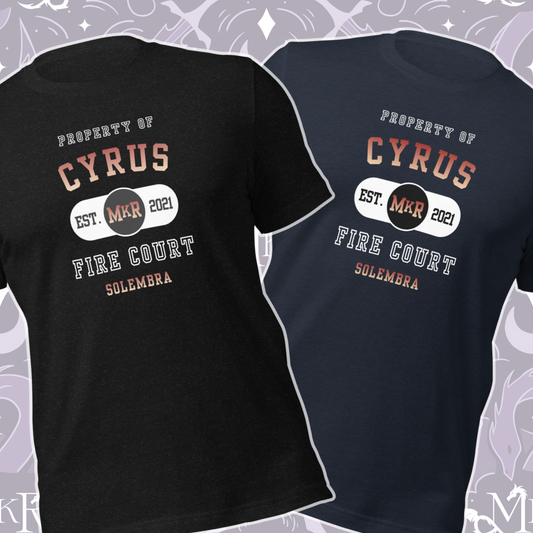 Property of Cyrus Unisex t-shirt - Colored Text