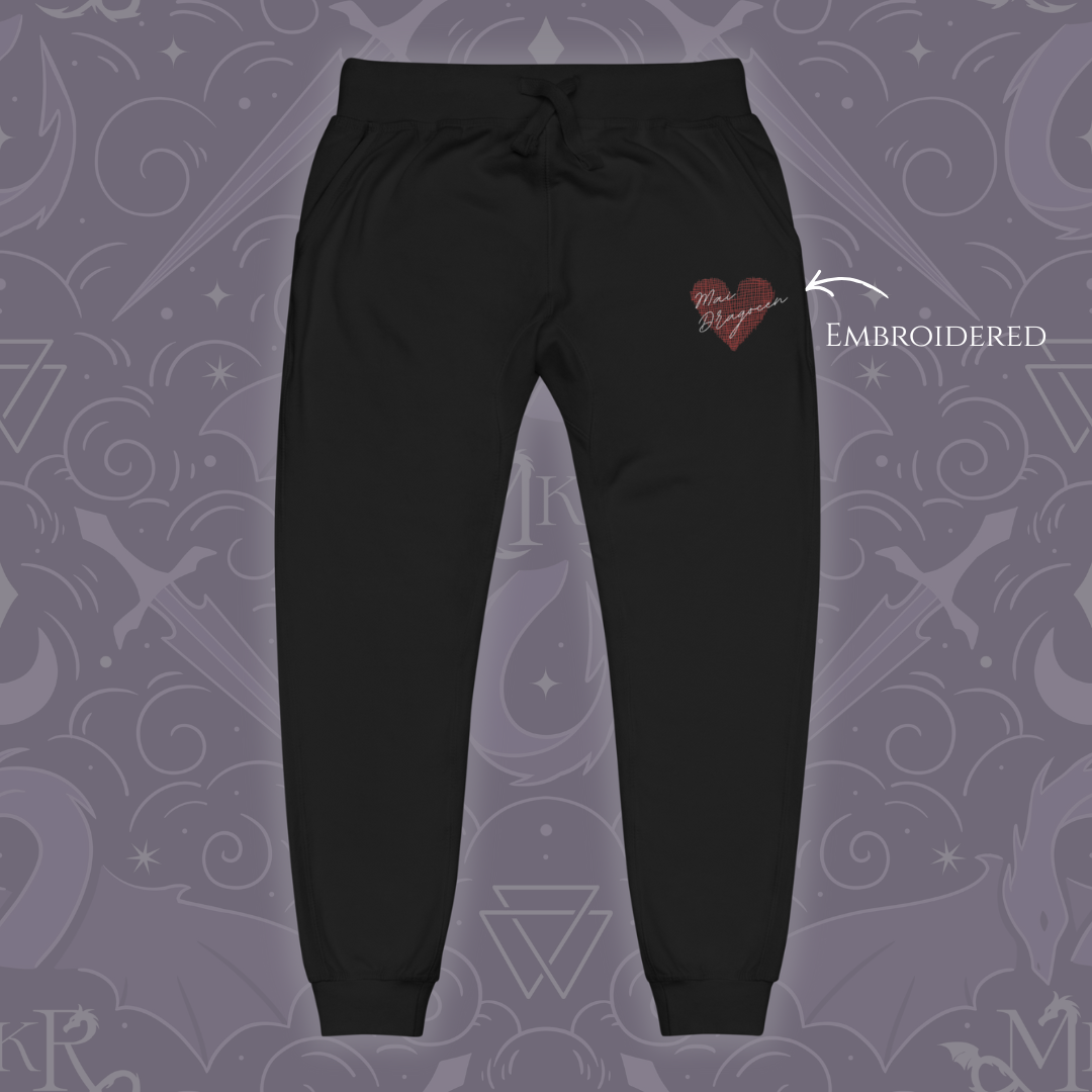 Mai Dragocen Embroidered Unisex Fleece Sweatpants (3 color options) - Printful Fulfillment