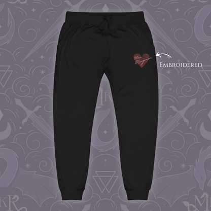 Mai Dragocen Embroidered Unisex Fleece Sweatpants (3 color options) - Printful Fulfillment