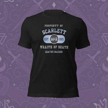 Property of Scarlett (Colored Text) Unisex t-shirt (Printful Fulfillment)