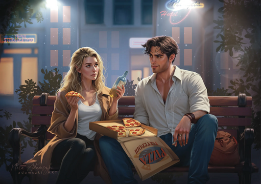 Pizza & Agaveheart Art Print (Tessa & Tristyn) Art Print