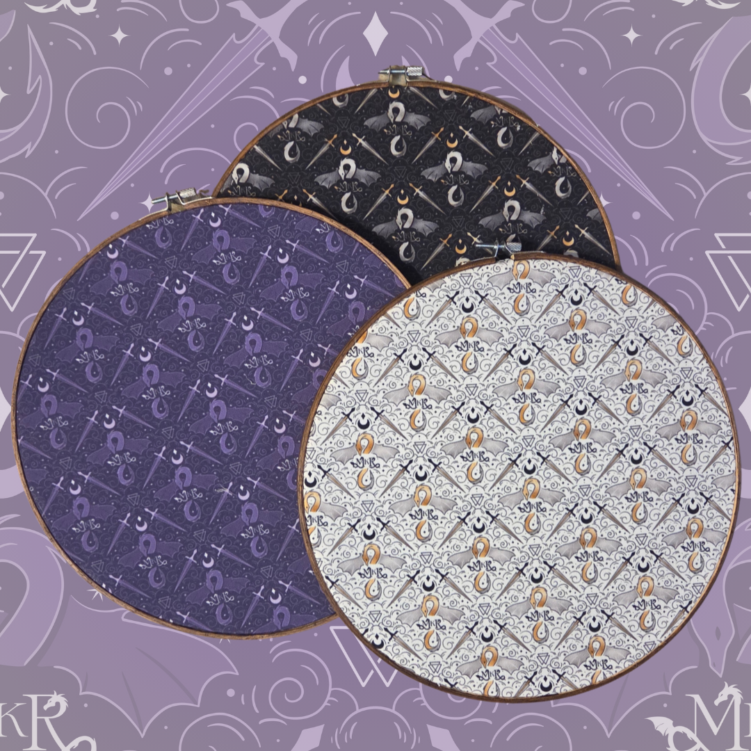 Canvas Pin "Board" 12" Embroidery Hoop - 3 Color Options