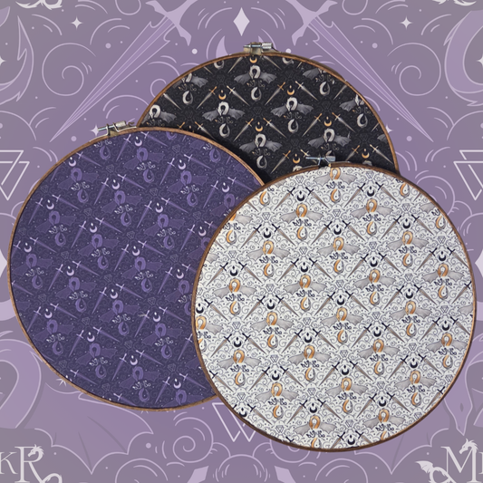 Canvas Pin "Board" 12" Embroidery Hoop - 3 Color Options