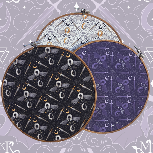 Canvas Pin "Board" 8" Embroidery Hoop - 3 Color Options