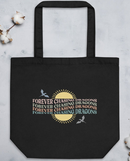 Forever Chasing Dragons Tote Bag (Black)