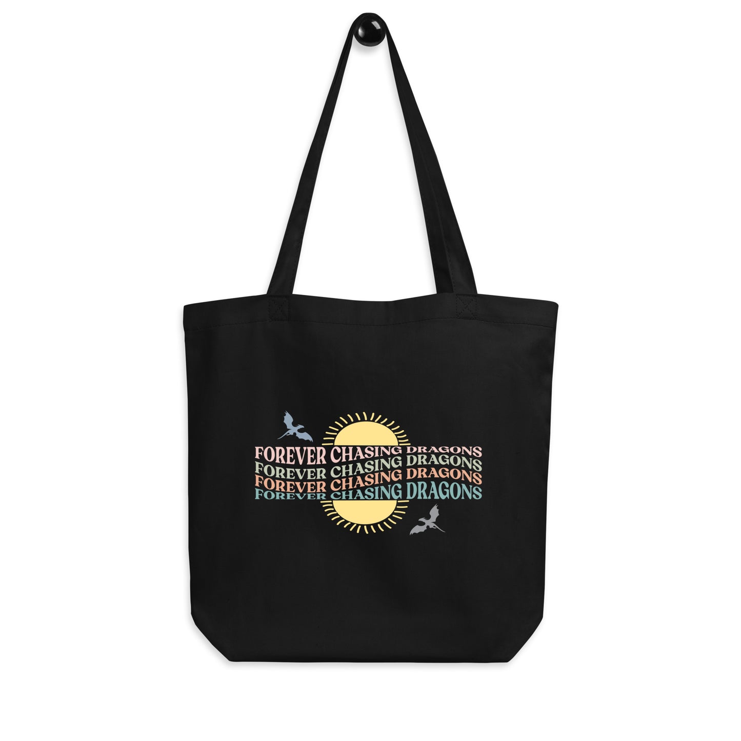Forever Chasing Dragons Tote Bag (Black)