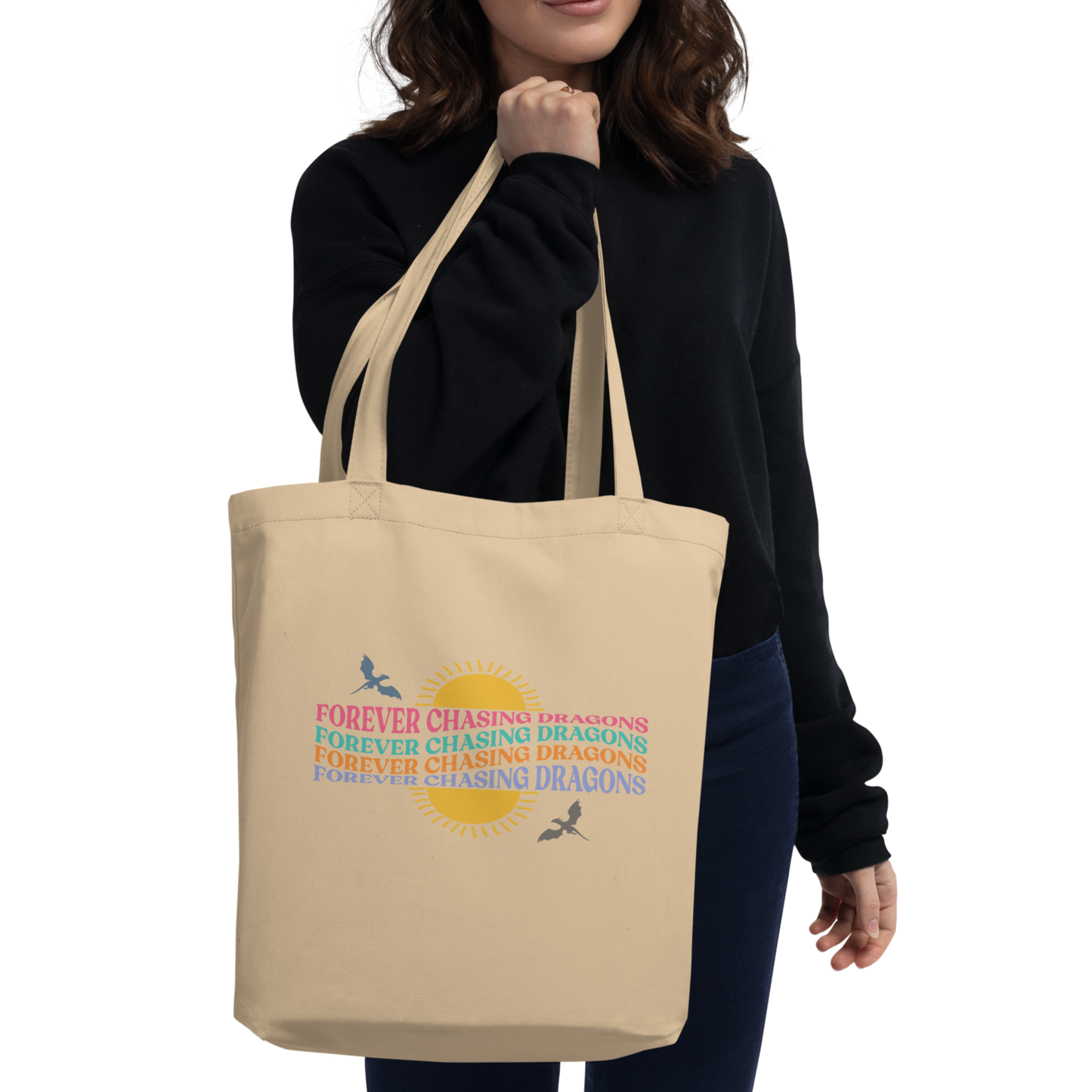 Forever Chasing Dragons Tote Bag (Light)