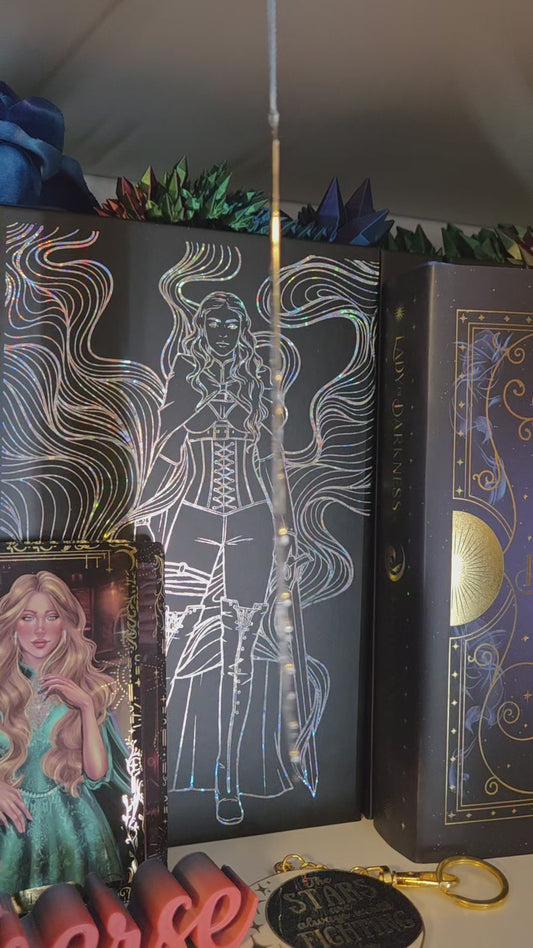 Lady of Darkness Metal and Enamel Bookmark