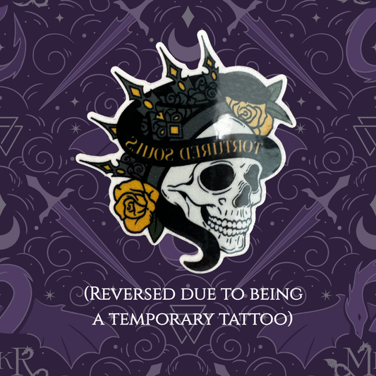 Tortured Souls Skull- Patreon Temporary Tattoo